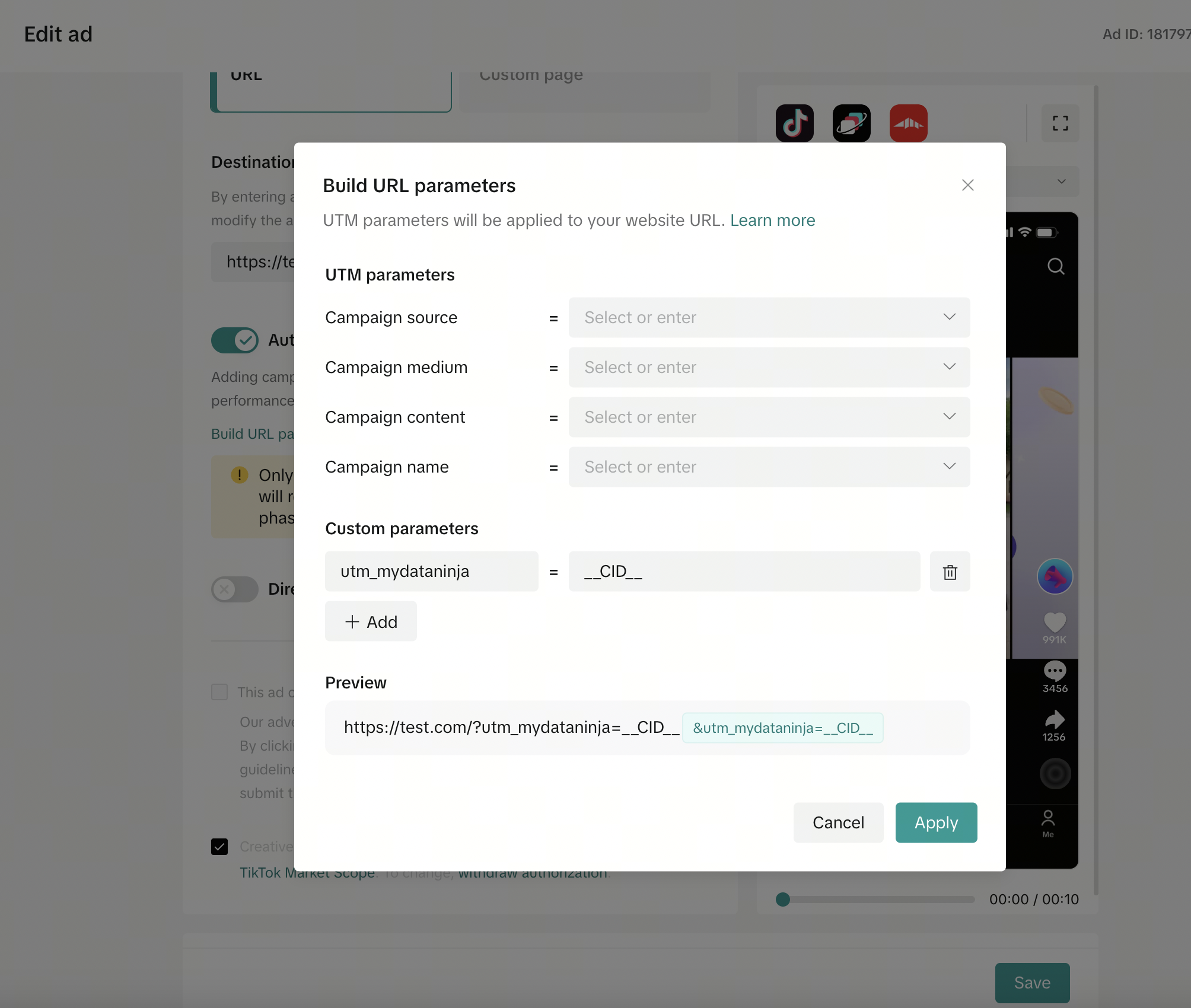 Tiktok Manual Setup